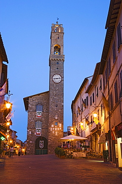 Palazzo comunale on Piazza del Popolo, Montalcino, Tuscany, Italy