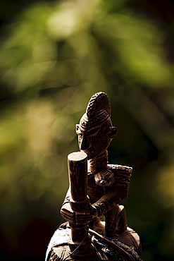 Carved wooden figure of the Dogon people, La Falaise da Bandiagara, Mali, Africa