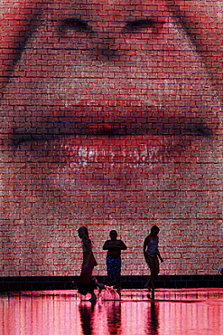 The Crowne Fountain by Jaume Plensa, Millenium Park, Chicago, Illinois, USA