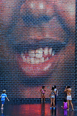 The Crowne Fountain by Jaume Plensa, Millenium Park, Chicago, Illinois, USA