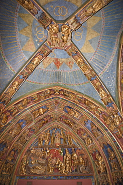 Interior view of the Church of Our Lady, Nuremberg, Franconia, Bavaria, Germany