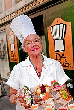 Smorrebrod, open sandwiches, Restaurant Ida Davidsen, Copenhagen, Denmark