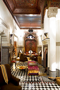 Interior at Riad Kaiss, Marrakech, Morocco, Africa