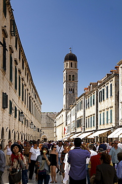 Placa Stadrun, Main shopping street in old city center, Dubrovnik, Croatia