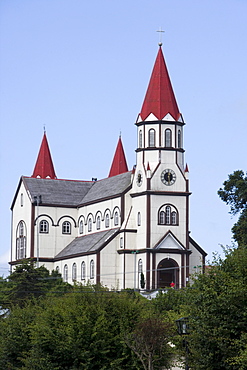 Iglesia del Sagrado Corazon Sacred Heart Church, Puerto Varas, Los Lagos, Patagonia, Chile, South America, America