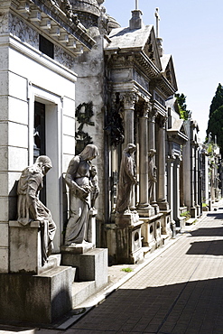 Tombs in Recoleta cemetery, Buenos Aires, Argentina, South America, America