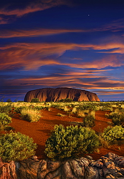 View at Ayers Rock at sunset, Northern Territory, Australia