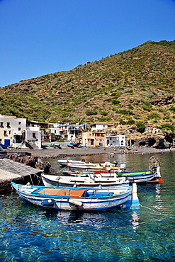 Harbour, Rinella, Salina Island, Aeolian islands, Sicily, Italy