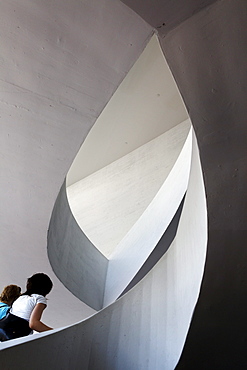 Staircase in the Kiasma Nykytaiteen Museum, Museum for contemporary art, Helsinki, Finland