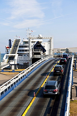 Ferry to Puttgarden, Fehmarn, Baltic sea, Schleswig-Holstein, Germany