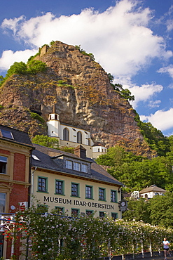 Felsenkirche, Burg Bosselstein, Castle, Idar-Oberstein, Nahe, Rhenish Hesse, Rhineland-Palatinate, Germany, Europe