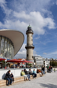 Restaurant Tea Pot, Lighthouse, Warnemuende, hanseatic town Rostock, Mecklenburg-Western Pomerania, Germany