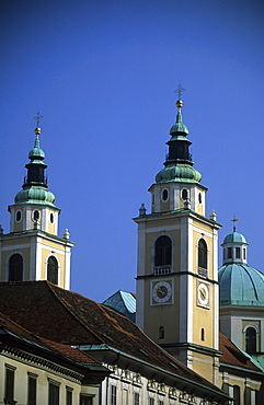 Cathedral of St. Nicholas, Ljubljana Cathedral, The historic old city of Ljubljana, Slovania