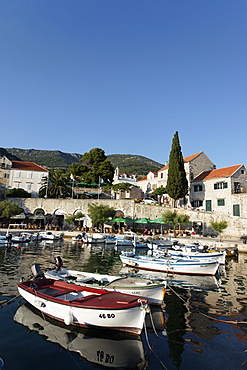 Boats in harbor, Bol, Brac, Split-Dalmatia county, Croatia