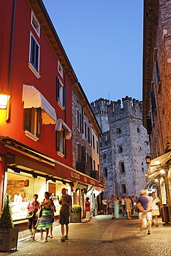 Scaliger Castle, Alley, Sirmione, Lake Garda, Veneto, Italy