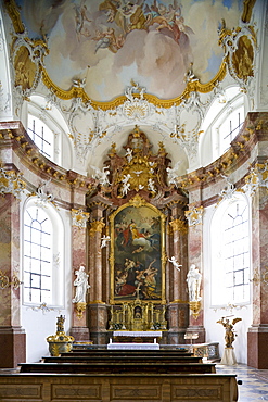 Anastasiakapelle at Benediktbeuern monastery, former Benedictine abbey, Benediktbeuern, Bavaria, Germany, Europe