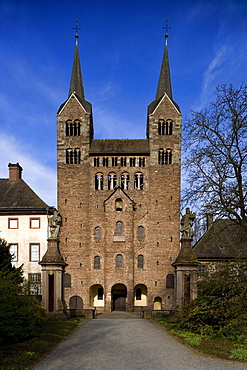 Westwerk of Corvey monastery, Hoexter, North-Rhine-Westphalia, Germany, Europe