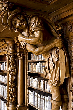 Library in the monastery of Waldsassen, Upper Palatinate, Bavaria, Germany