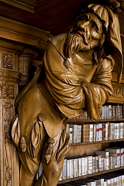 Library in the monastery of Waldsassen, Upper Palatinate, Bavaria, Germany