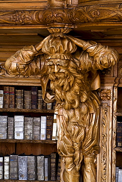 Library in the monastery of Waldsassen, Upper Palatinate, Bavaria, Germany