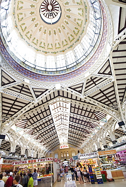 Interior of the Mercado Central, central market, Valencia, Spain