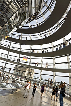 Inside the Cuppola of the Reichstag, Berlin, Germany