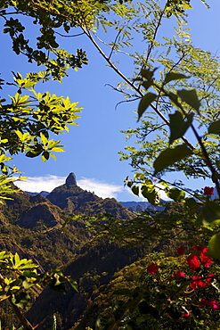 Mountains in the sunlight, Cirque de Cilaos, La Reunion, Indian Ocean