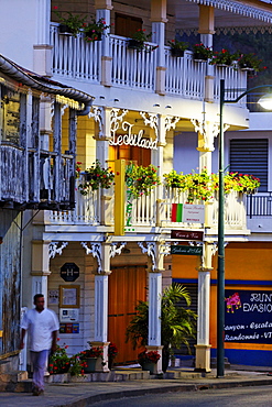 The Tsilaos hotel in the evening, Cilaos, La Reunion, Indian Ocean