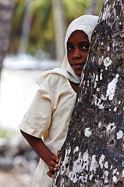 Muslim girl, Jambiani, Zanzibar, Tanzania, Africa