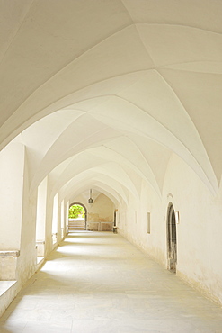 Cloister in convent Millstatt, Millstatt, lake Millstaetter See, Carinthia, Austria, Europe