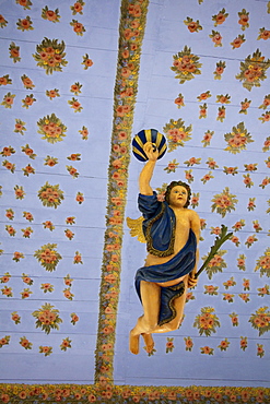 Angel inside the church, Kloster, Hiddensee island, Baltic Sea, Mecklenburg-West Pomerania, Germany