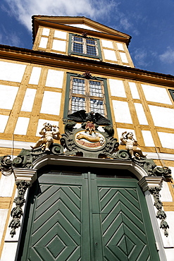 Museum portal, Haus Zum Gueldenen Arm, Hermann Elflein Street, Potsdam, Land Brandenburg, Germany