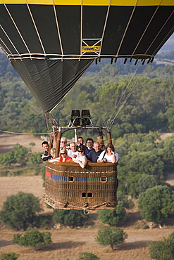 Mallorca Balloons Warsteiner Hot Air Balloon Basket, Near Manacor, Mallorca, Balearic Islands, Spain