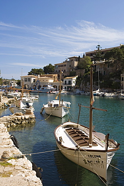 Fishing Boats at Cala Figuera Cove, Cala Figuera, Mallorca, Balearic Islands, Spain