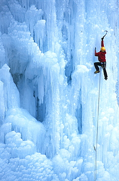 Ice climber, Leardal, Norway