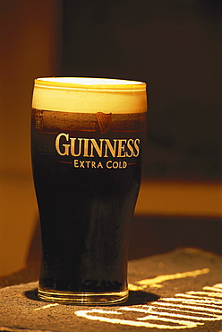 A pint of cold Guiness at Keenans Pub, Tarmonbarry, Upper Shannon, Ireland