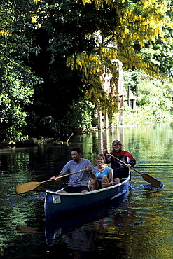 Canoe on Odense River, Paddling through the Park, Odense, Funen, Denmark