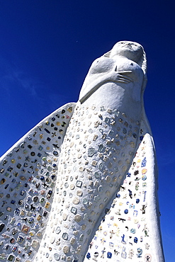 Mermaid sculpture, Fruen Fra Havet from Artist Marit Benthe Norheim, Saeby, Northern Jutland, Denmark