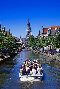 Boat trip through the old town of Alkmaar, Netherlands