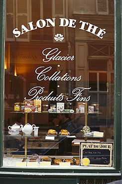 Shop window of the Salon de The, Paris, France