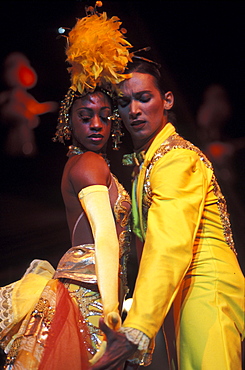 Dancers at a show at Cabaret Tropicana, Havana, Cuba, Caribbean, America