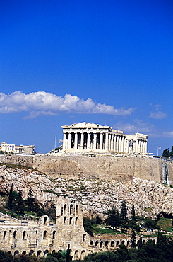 Parthenon and Acropolis, View from Philopappos Hill Athens, Greece