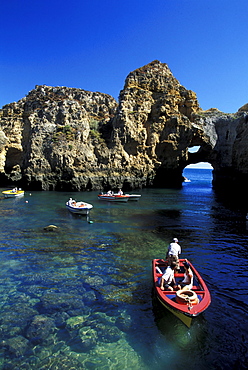 Rocky coast, Ponta da Piedade, Lagos, Algarve, Portugal