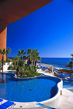 Pool of the Westin Regina hotel in the sunlight, Cabo San Lucas, Baja California Sur, Mexico, America