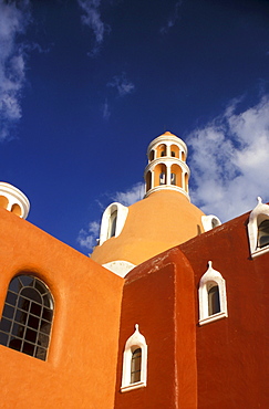 View at facade of a restaurant in Guanajuato, Mexico, America