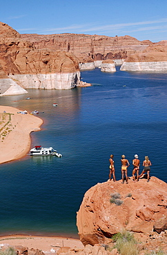 Tourists at Lake Powell, Arizona, USA