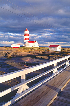 Lighthouse, Pointe-des-Monts, St. Lawrence River, Quebec, Canada