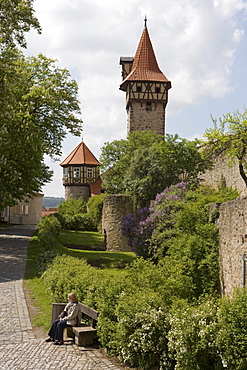 Ostheim Kirchenburg Castle, Germany's Largest Integrated Church and Castle Structure, Ostheim, Rhoen, Bavaria, Germany