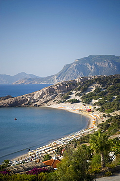 View to Paradise Beach at Kefalos Bay, Kefalos, Kos, Greece