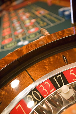 Roulette Wheel at Casino Royale on Deck 4, Freedom of the Seas Cruise Ship, Royal Caribbean International Cruise Line